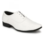 Men's White Color Patent Leather Material Casual Formal Shoes