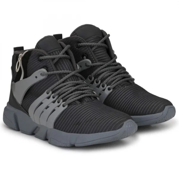 Men Grey,Black Color Mesh Material Casual Sports Shoes
