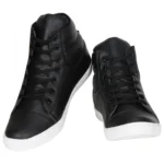 Men Black Color Synthetic Material Casual Sneakers