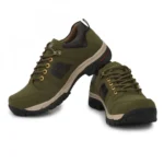 Men Dark Green,Black Color Leatherette Material Casual Boots