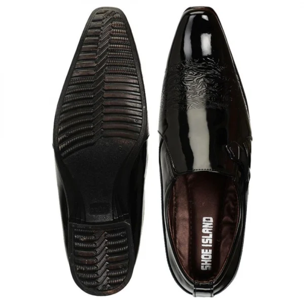 Men Black Color Synthetic Material Casual Formal Shoes