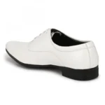 Men's White Color Patent Leather Material Casual Formal Shoes