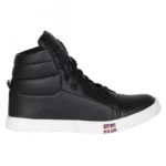 Men Black Color Synthetic Material Casual Sneakers