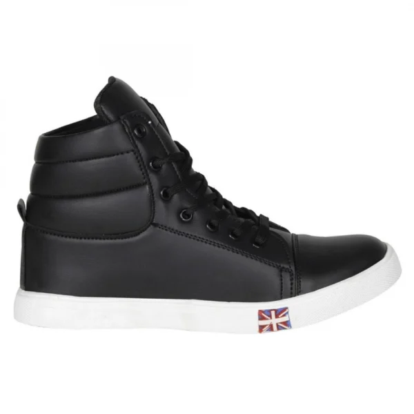 Men Black Color Synthetic Material Casual Sneakers