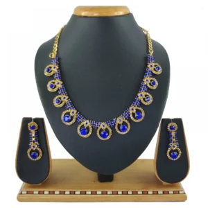 Women's Alloy Necklace set (Blue)