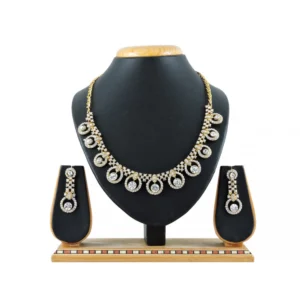 Women's Alloy Necklace set (White)