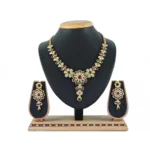 Women's Alloy Necklace set (Maroon,Green)