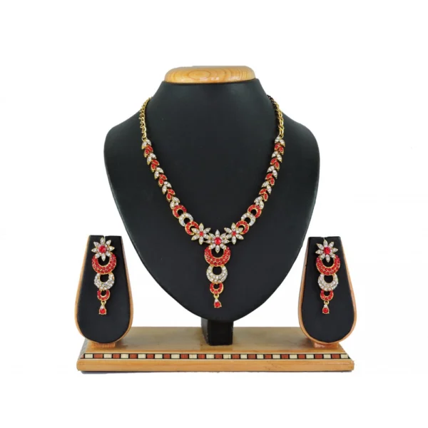 Women's Alloy Necklace set (Red)
