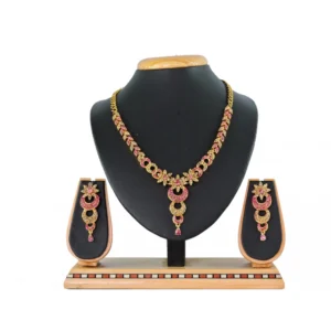 Women's Alloy Necklace set (Pink)