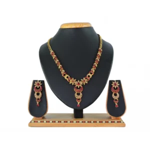 Women's Alloy Necklace set (Maroon)