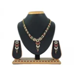 Women's Alloy Necklace set (Maroon.Green)