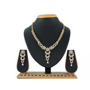 Women's Alloy Necklace set (White)