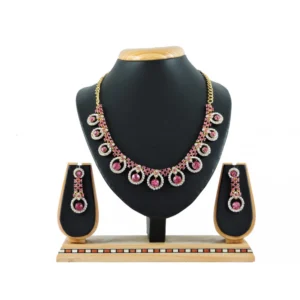 Women's Alloy Necklace set (Pink)