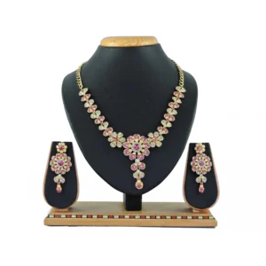 Women's Alloy Necklace set (Pink)