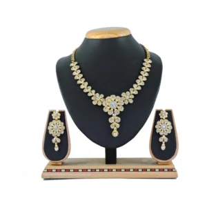 Women's Alloy Necklace set (White)