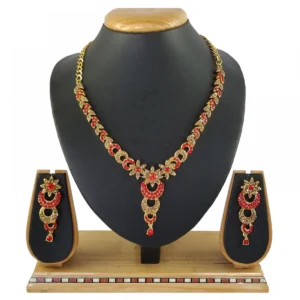 Women's Alloy Necklace set (Red)
