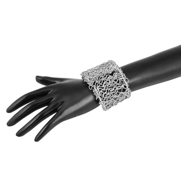 Women's Contemporary Silver Kada Bracelet-Silver
