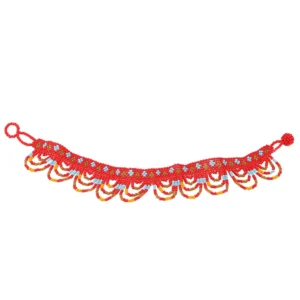 Women's Fashion Beads Anklet Payal-Red