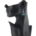 Women's Silver Plated, Beads Hook Dangler Hanging Earrings-Silver