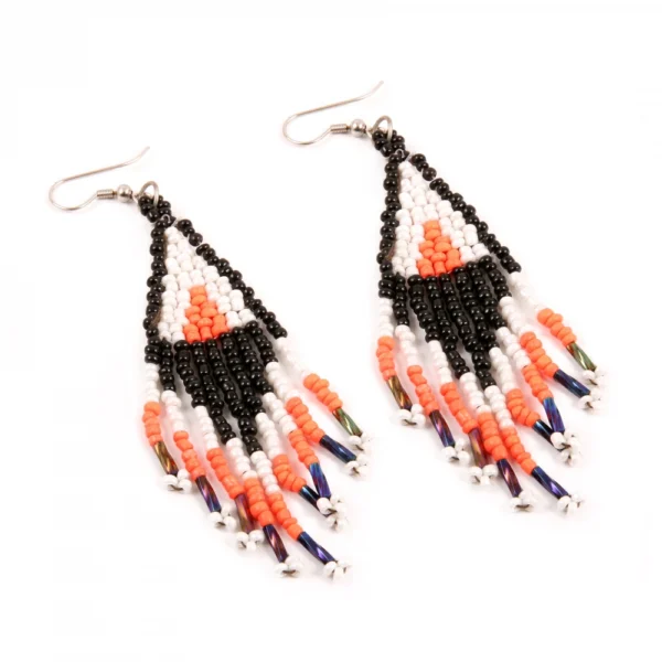 Women's Alloy, Beads Hook Dangler Hanging Earrings-Multicolour