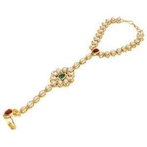 Women's Gold Plated Hand Thong Bracelet-Gold