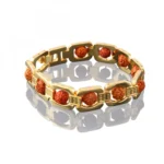 Rudraksha Gold Plated Bracelet (Color: Gold)