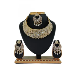 Women's Alloy Necklace set (White)