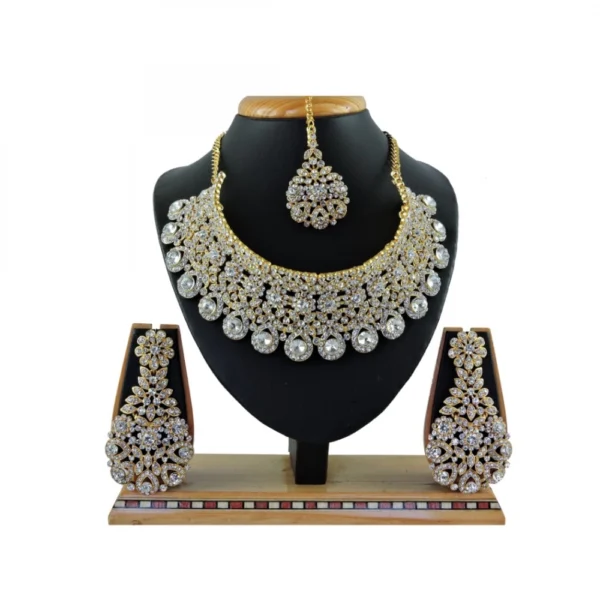 Women's Alloy Necklace set (White)