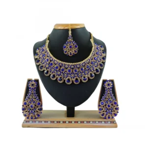 Women's Alloy Necklace set (Blue)