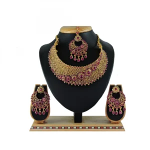 Women's Alloy Necklace set (Pink)