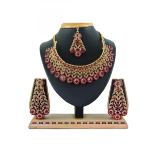 Women's Alloy Necklace set (Maroon)