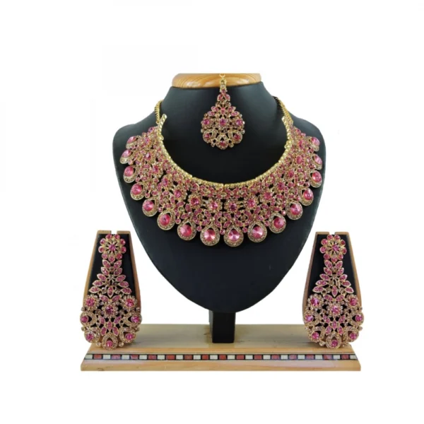 Women's Alloy Necklace set (Pink)