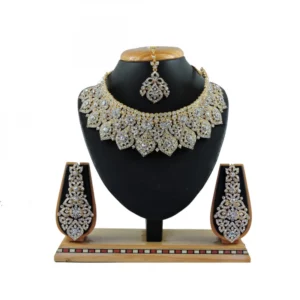 Women's Alloy Necklace set (White)