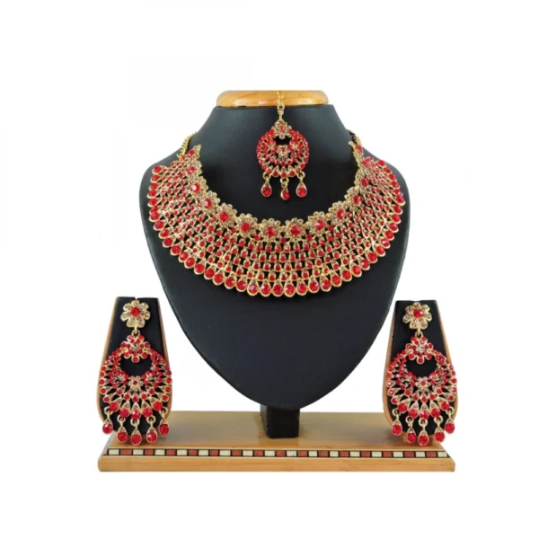 Women's Alloy Necklace set (Red)