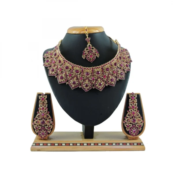 Women's Alloy Necklace set (Pink)