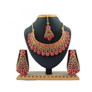 Women's Alloy Necklace set (Red)