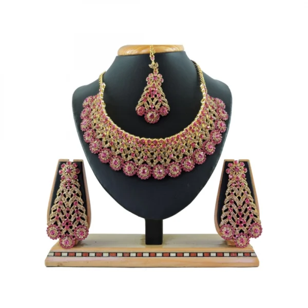 Women's Alloy Necklace set (Pink)