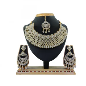 Women's Alloy Necklace set (White)