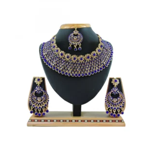 Women's Alloy Necklace set (Blue)