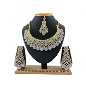 Women's Alloy Necklace set (White)