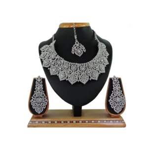 Women's Alloy Necklace set (White)