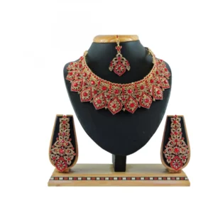 Women's Alloy Necklace set (Red)