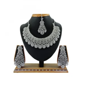 Women's Alloy Necklace set (White)