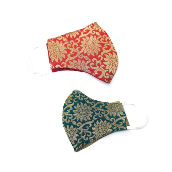 Pack of 2_ Wedding Stylish Cotton Mask (Color: Assorted)