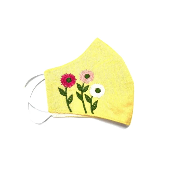 Pack of 2_ Embroidery Cotton Mask (Color: Assorted)