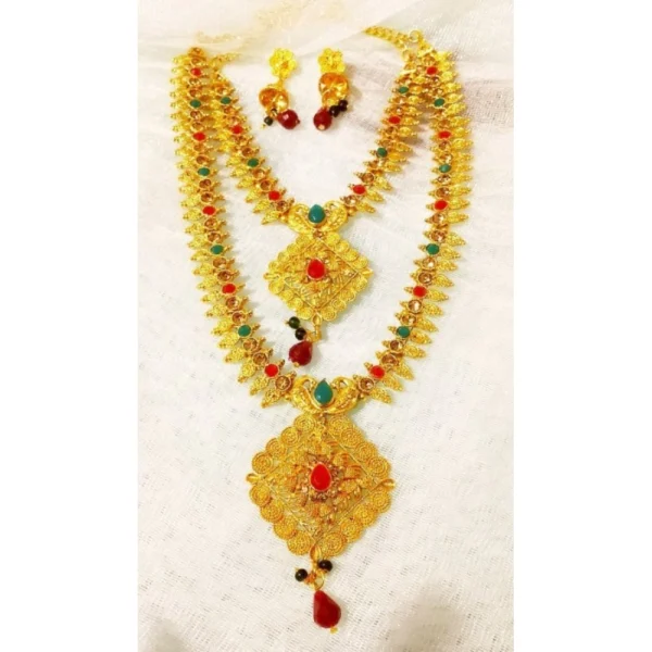 Women's Long Chain And Earing Set