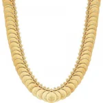 Women's Long Coin Chain And Earing Set