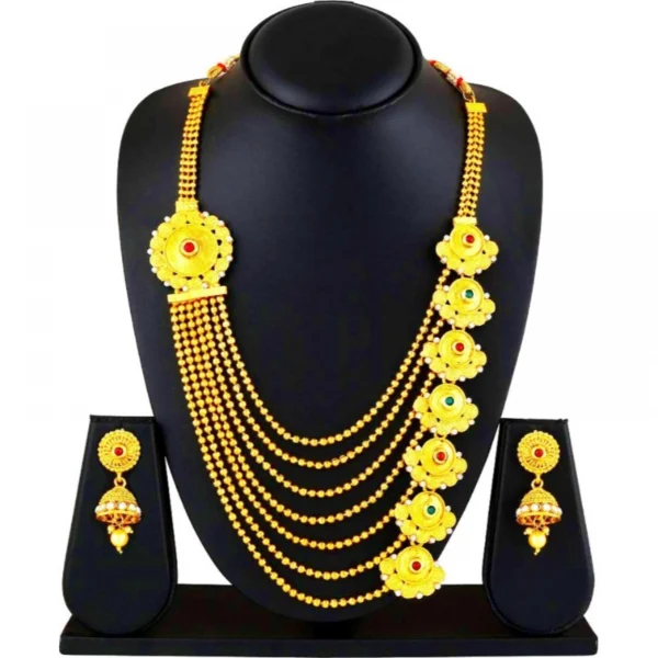 Women's Long Chain And Earing Set