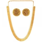 Women's Long Coin Chain And Earing Set