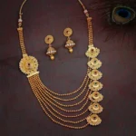 Women's Multi Layer Long Chain And Earing Set